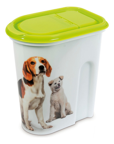 Contenedor Alimento Croquetas Premios Perro Gato Mascota 2 L Color Beagle