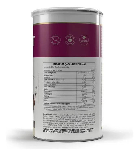 Kit 2 Isofort Beauty Whey Protein Cacau Vitafor 450g