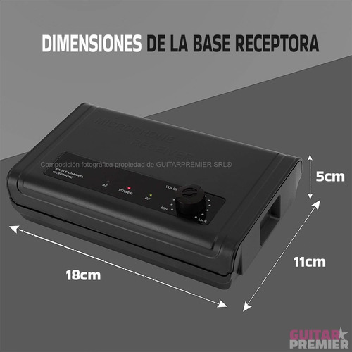 Microfono Inalambrico Uhf Profesional Receptor Fuente Envio