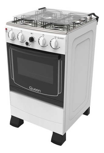 Cocina Queen CQ200HE a gas/eléctrica 4 hornallas  blanca 220V puerta con visor