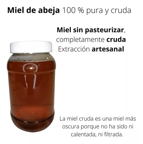 Miel De Abeja Pura 100% Y Cruda Extracción Artesanal 670 Gm