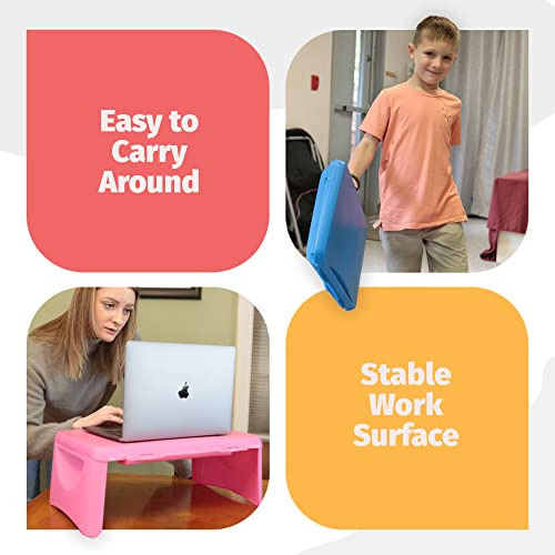 Pink Folding Lap Desk - Foldable Table For Work, Study,...