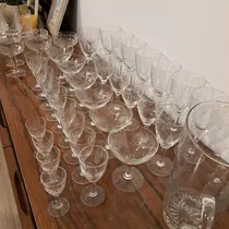 Comprar Juego Copas De Mesa 62 Piezas Antiguas Talladas + Regalo Blanco