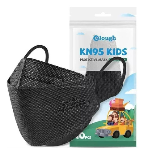 10 Cubrebocas Kn95 Escolares Para Niños Y Niñas Marca Elough