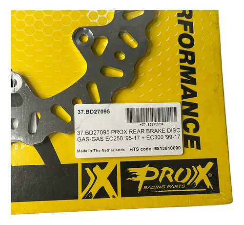 PROX REARBRAKE DISC GAS-GAS EC250 95-17 EC300 99-17 PROX REARBRAKE DISC GAS-GAS EC250 95-17 EC300 99-17