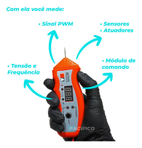 Caneta Teste Digital Polaridade Com Frequencimetro 12v 24v