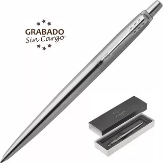 Boligrafo Parker Jotter Ss Ct Acero Grabado Sin Cargo Color de la tinta Azul Color del exterior Plateado