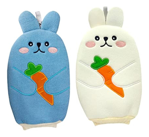 Bestonzon 2pcs Cartoon Bath Towel Exfoliating Body Scrubber