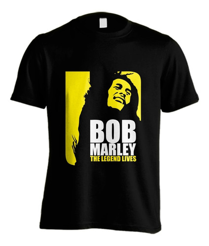 Remera Bob Marley Reggae #02 Rock Artesanal Planta Nuclear