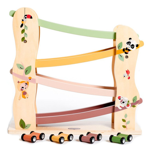 Torre De Carrinhos Brinquedo Madeira Infantil Boho Tiny Love