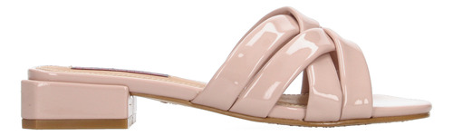 Sandalias Casual Salamandra Con Tacón Rosa Para Mujer 