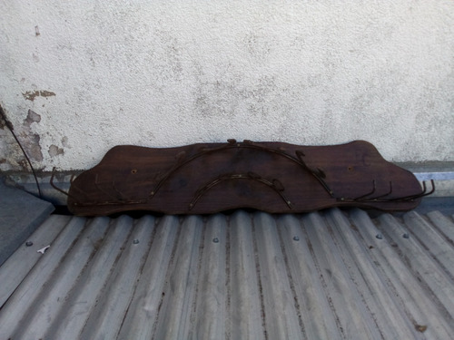 T- Bodega Artesanal Rustica Porta Botellas En Madera Hierro (Usado)