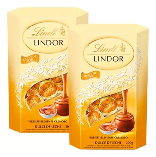Chocolate Lindt Lindor Bombones Con Dulce De Leche 200gr. X2