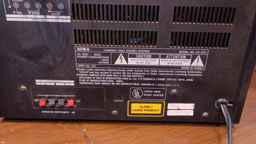 Som 4x1 Aiwa Cx-57u Leia A Descrição Somente Central (Usado)