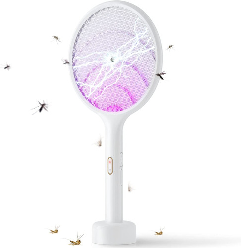 Matamoscas Eléctrico 4000v Bug Zapper Racket Dual Mode...