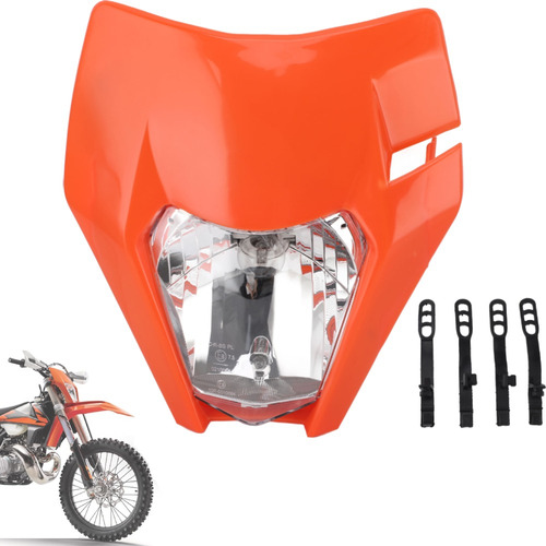 Faro Motocicleta De Led Carcasa Naranja Para Ktm Faro Kit