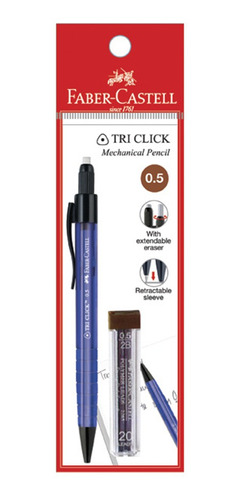 Portamina Tri Click Blister   0,7mm + Minas Faber Castell