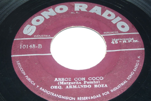 Jch- Orq. Armando Boza Arroz Con Coco Merecumbe 45 Rpm