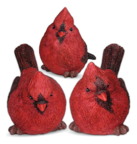 Figura De Cardenal Decoración De Pájaros, Juego De 3 Estilos