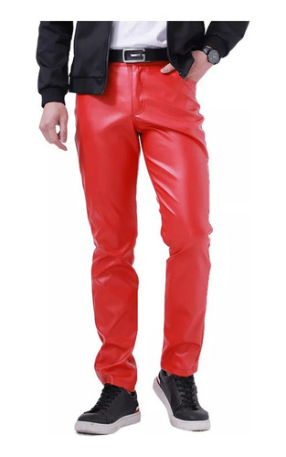 Hombres Punk Rock De Cuero Punk Pantalones Estilo R