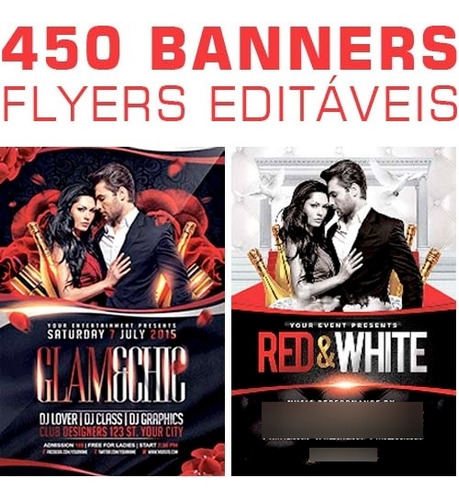 Artes Banners Flyers Editáveis Sublimação 450 Modelos Psd