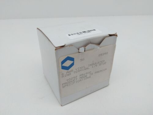  Vinyl Insulated Ring Terminal 1/4  Stud Box Of 50pcs Qqq