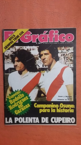 El Grafico 2972 21/9/1976 River Cocco Y Beltran Cuoeiro Boca