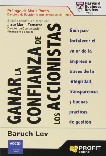 Libro: Ganar La Confianza De Los Accionistas: Guía Para Fort