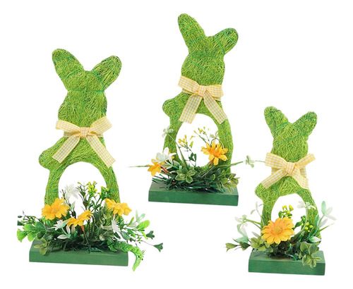 3 Piezas De Conejito Colgante De Madera De Pascua, Carteles