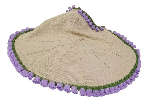 A Diykit De Crochet For Manta Con Ramo De Rosas 100 X 100 Cm