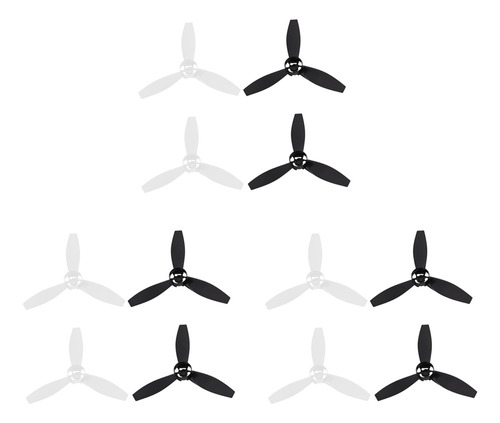 12 Hélices Y Palas Para Dron Parrot Bebop 2 Black Wh R