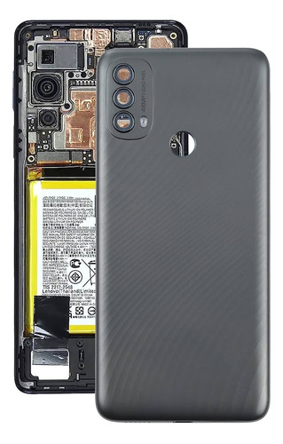 Tapa Trasera Carcasa Motorola Moto E30 Color Negro Nuevo