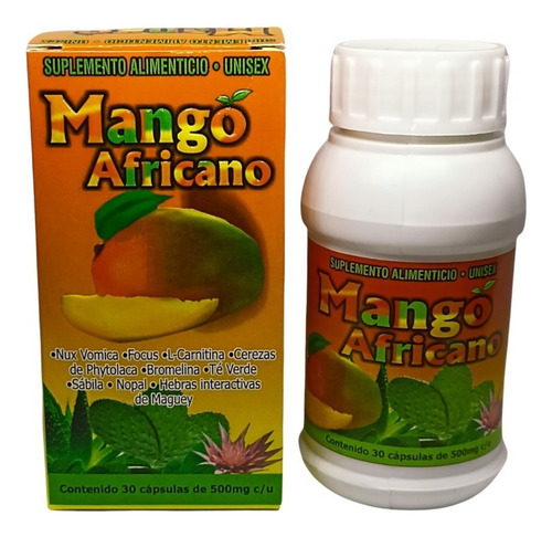 Mango Africano 30 Caps 500 Mg Detox Reductivo