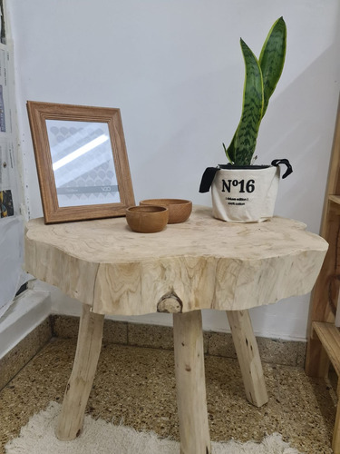 Mesita Arrime De Madera Ciprés Macizo