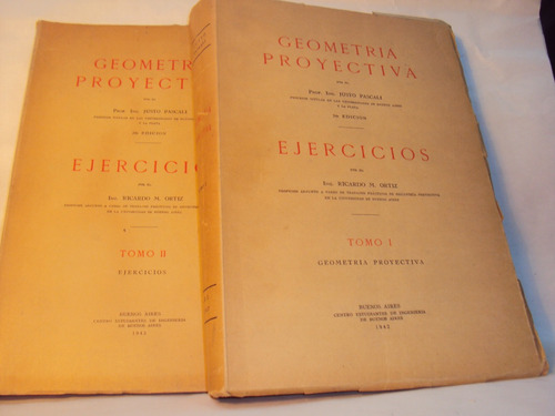 Geometria Proyectiva Ejercicios 2 Tomos Ricardo Ortiz