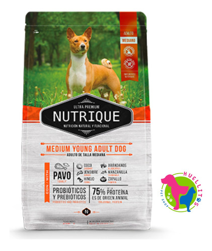 Nutrique Medium Young Adulto Perro X12kg- Huellitas Pet Shop