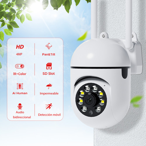 2pcs Cámara De Seguridad Anberx K1 Hd 4MP Visión Nocturna,Mini Cámara wifi 2.4GHz,Audio Bidireccional,Detección de Movimiento con Alerta,Cloud Video Recording,O-KAM PRO APP