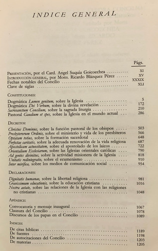 Concilio Ecuménico Vaticano Ii, Constituciones, Decretos...