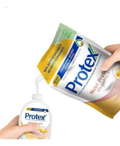 Sabonete Líquido Refil Protect Vitamina E 650ml Kit C/6