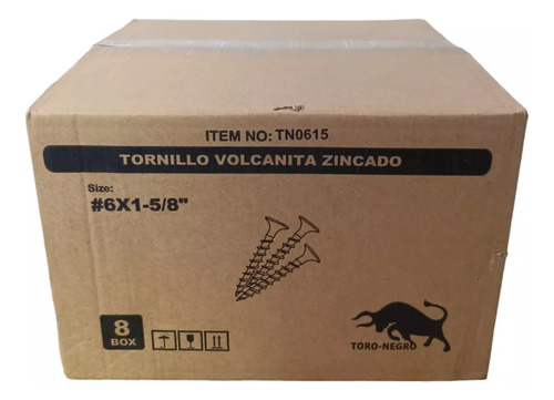 Tornillo Vulcanita Zincado 6x1 5/8 Caja De 8kg