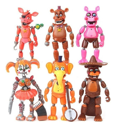 6pcs / Set Five Nights At Freddy's Pizzeria Simulator Acción