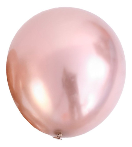 10 Globos Cromados Rose Gold Champagne De 46 Cm O 18 Pulgad