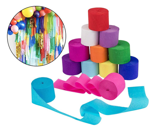 12 De Papel Crepé Para Decoración De Bricolaje De