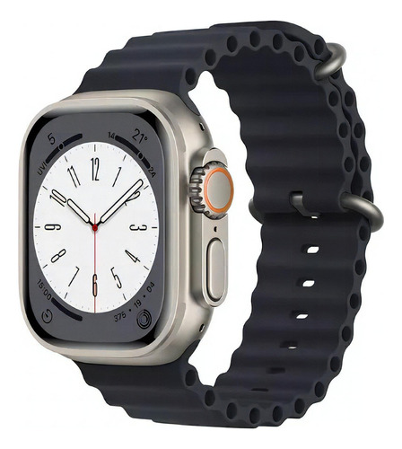 Pulsera Ocean Smartwatch de silicona de alta calidad, color grafito, ancho 2