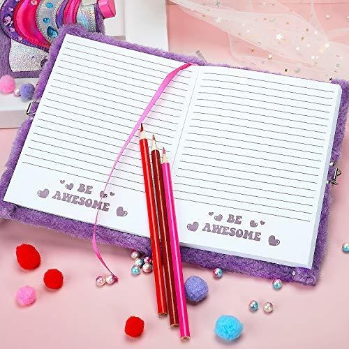 Agenda De Unicornio Para Niñas Con Llaves De Candado Diario