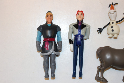 2014 Set 6 Figuras Frozen Disney Mattel Elsa Ana Hans Olaf S (Usado)