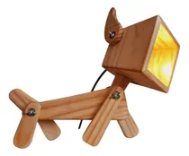 Comprar Lámpara Madera Alfalfa Perrito 35cm 27cm 15cm - Iluminación
