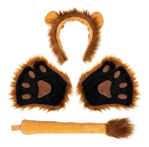 Frcolor Lion Ears Y Tail Set Disfraz Lion Plush Lion Dadva D