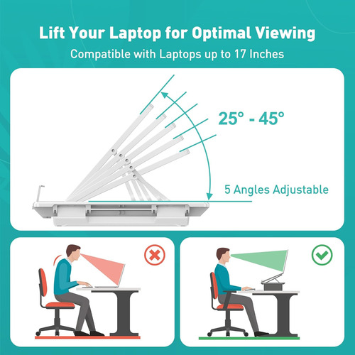 Soporte Elevador Doble Para Monitor De Computadora Con Cajón