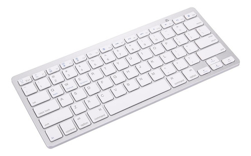 Teclado Bluetooth 2.4g Para Tablet Celular Pc Laptop Ipadpro Plateado